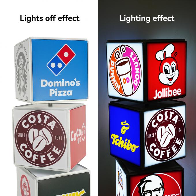 Customizable Rotating Four-Sided Soft Film Logo Wall-Mounted ...